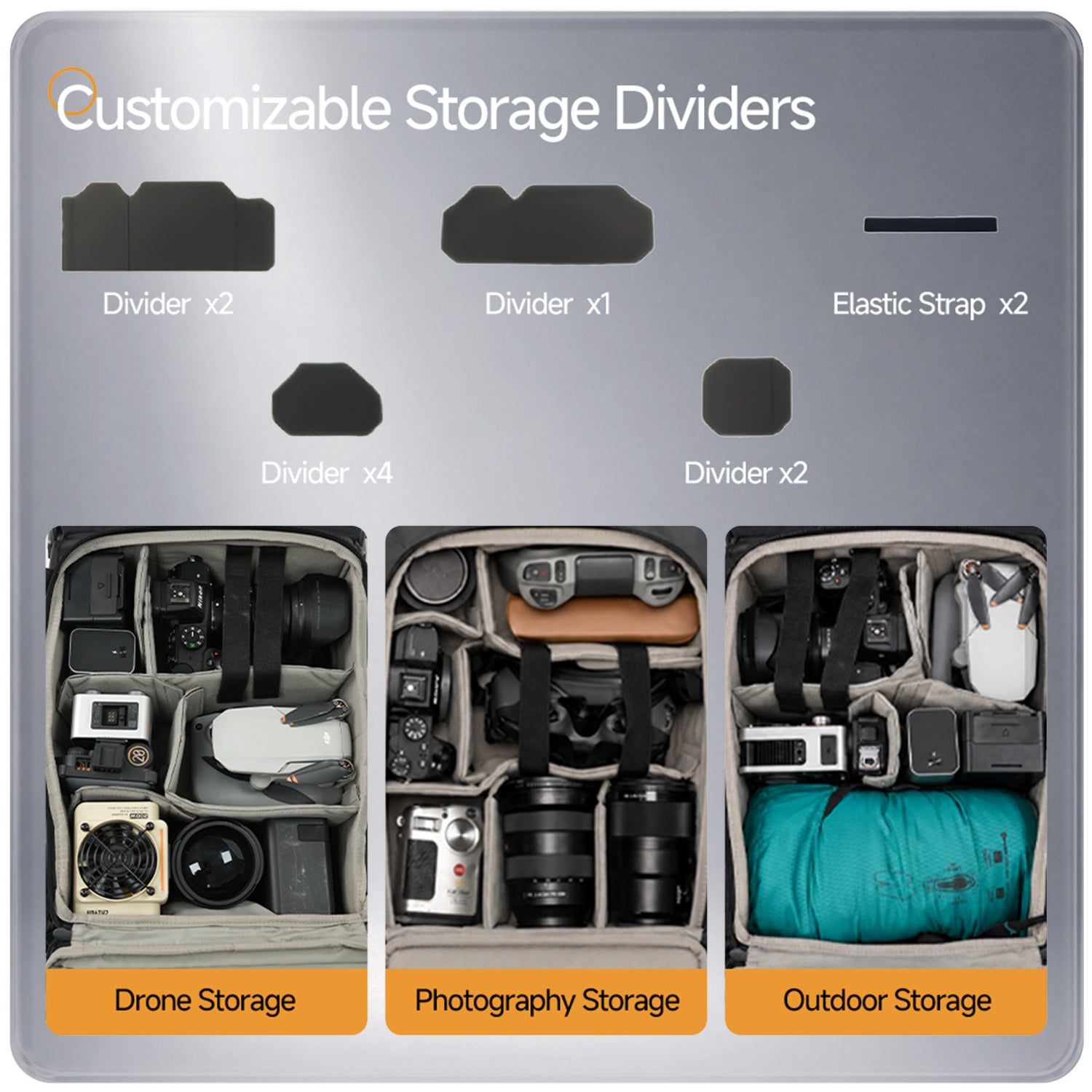 Coalax official illustration of configurable storage dividers
